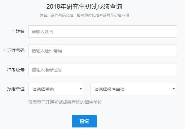 湖南工业大学2018考研成绩查询入口1